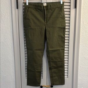 J. Crew Green Chinos Versatile Cotton Blend